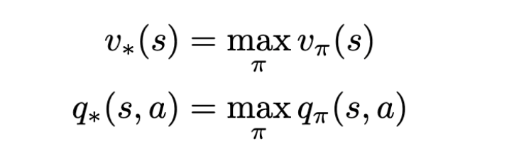 Optimal state and action value functions. 