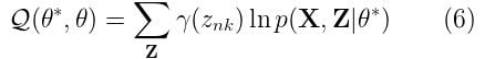 Equation six created by combining equation four and five.