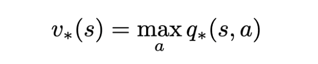 Bellman optimality equation for optimal state value function. 