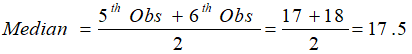 descriptive statistics median calculation