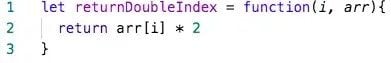 Function that returns an index of an array doubled in O(1) time complexity.