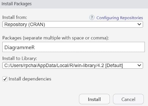 Diagrammer installation screen screenshot.