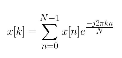 Discrete Fourier transform equation.