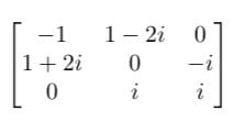 example of a hermitian matrix