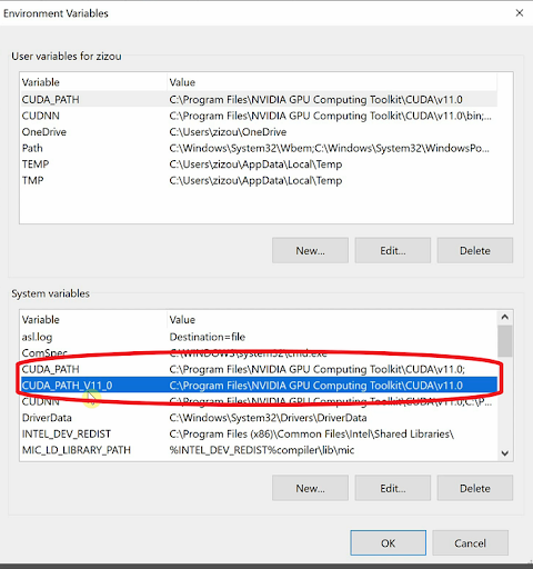 Environment variable path