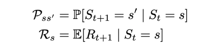 State transition probability and reward in an MRP. 