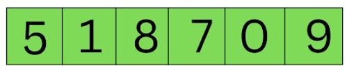 Bubble sort algorithm new array order 5,1,8,7,0,9