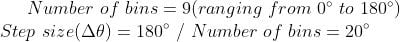 Number of bins and size equation.