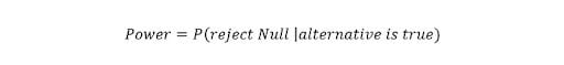 Statistical power equation.