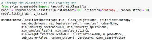 python random forest classifier