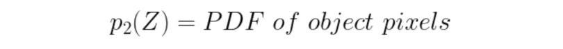 Probability of a pixel value formula. 