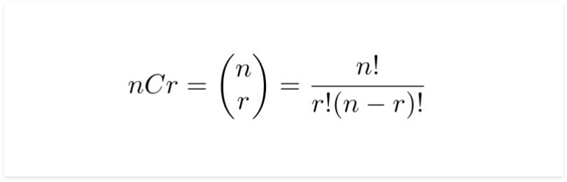 binomiale coëfficiënten vergelijking