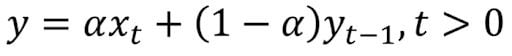 Exponential smoothing equation