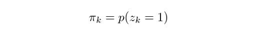 Gaussian mixture probability equation.