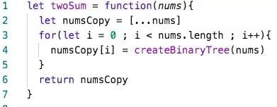 Function that creates an array of binary trees made from input array. Functions using O(nlogn) space are likely to be contrived or extraordinarily inefficient. Another approach should be used in most cases.