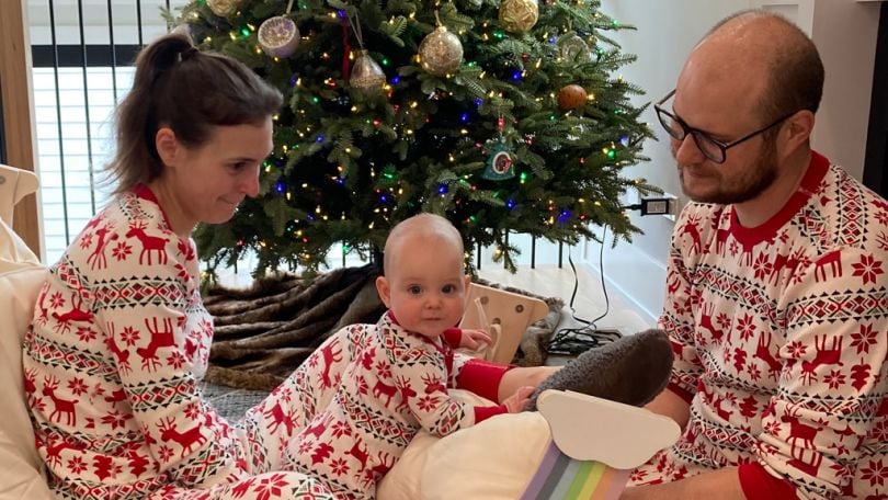 Affirm team member celebrating the holidays with his family