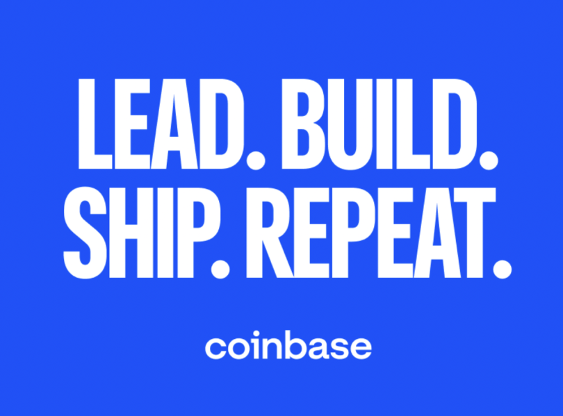 White text set against a blue backdrop that reads "Lead. Build. Ship. Repeat"