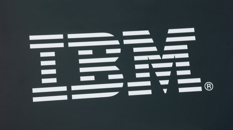 IBM's 8-bar lettermark designed by Paul Rand.