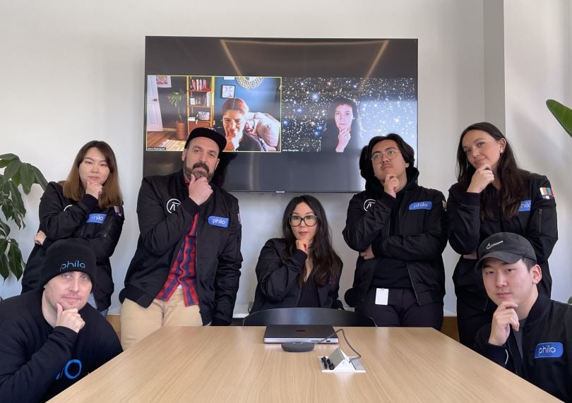 Philo's design team poses together in a conference room