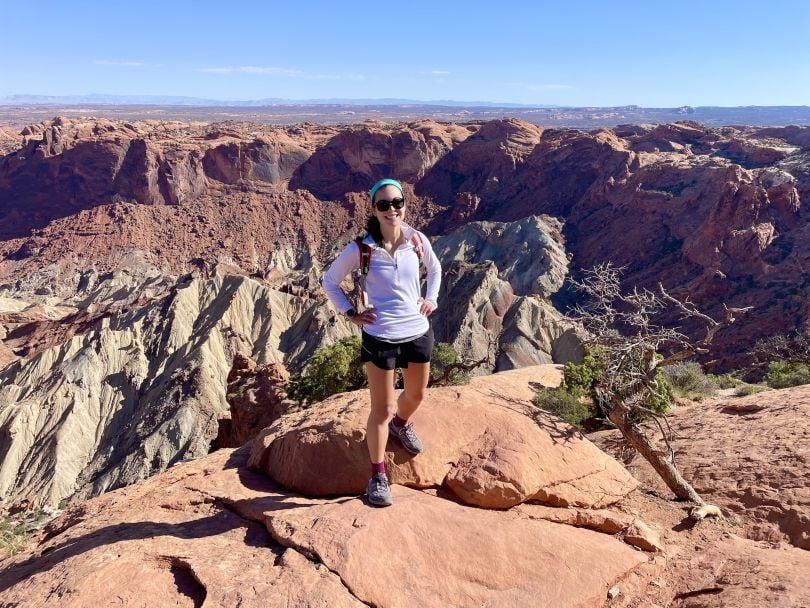 Mallory Boulter poses for a photo during a hiking trip in Utah