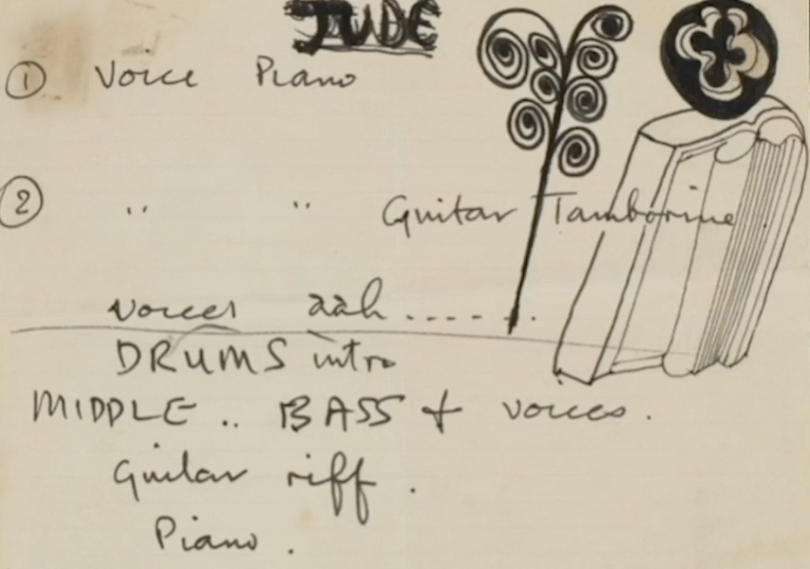 Paul McCartney’s handwritten notes for “Hey Jude,” accompanied by Julian Lennon’s audio narration, were sold as an NFT.