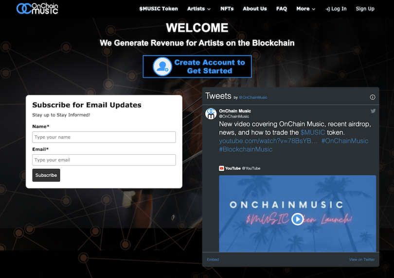 OnChain Music blockchain music innovation examples