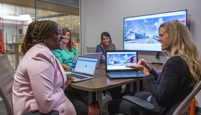 general motors team members in the office