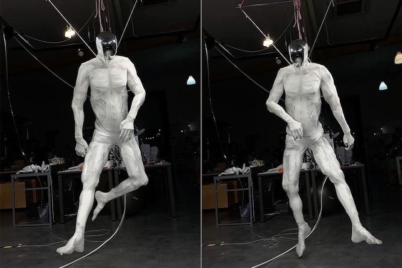 Protoclone dangling in midair.