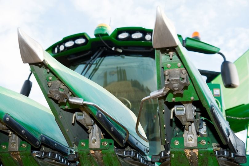 Close up of John Deere equipment