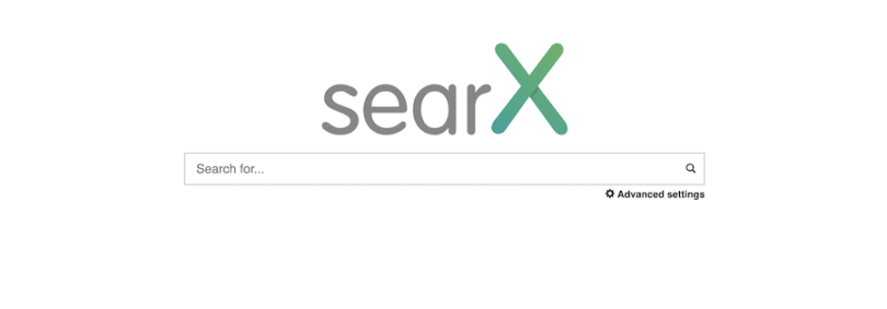 searx search engine page