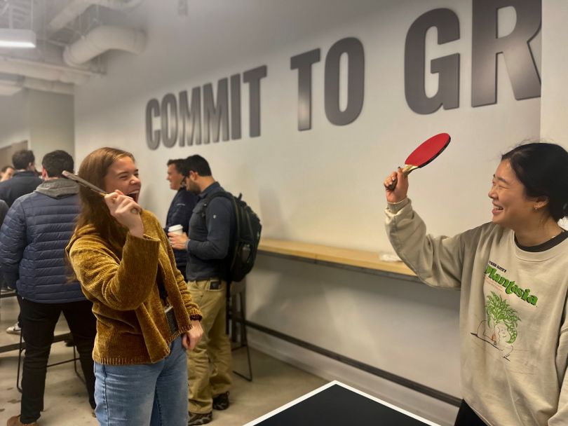 Shield AI team members playing ping pong