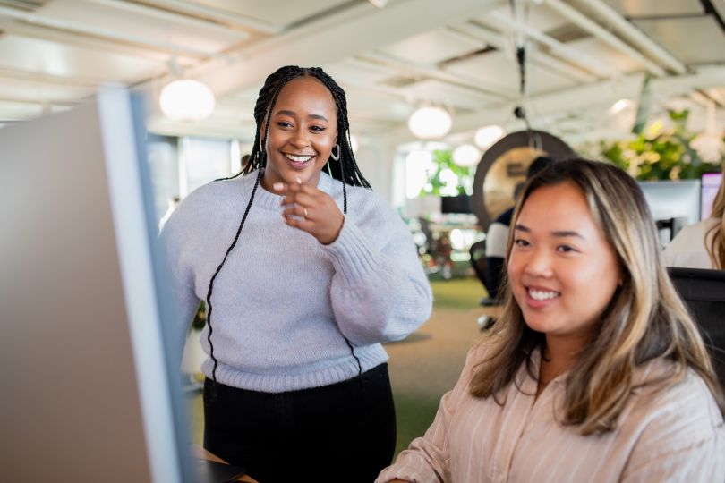 Members of the Supermetrics team in the office