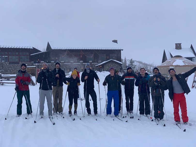 Wunder team members skiing