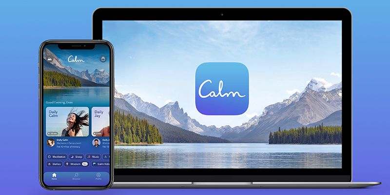 Calm AI app displayed on a mobile and desktop device.