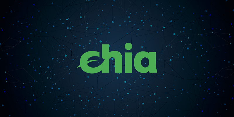 The Chia cryptocurrency logo.