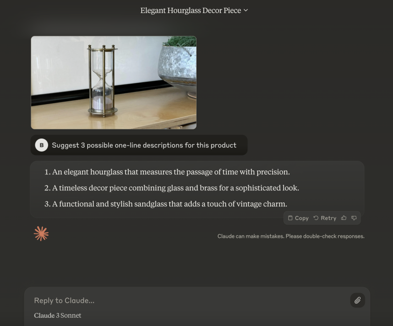 screenshot of a conversation with Claude about an image