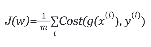 Cost function for linear regression