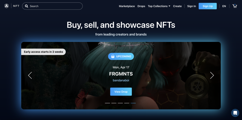 Search the marketplace, Moment NFTs