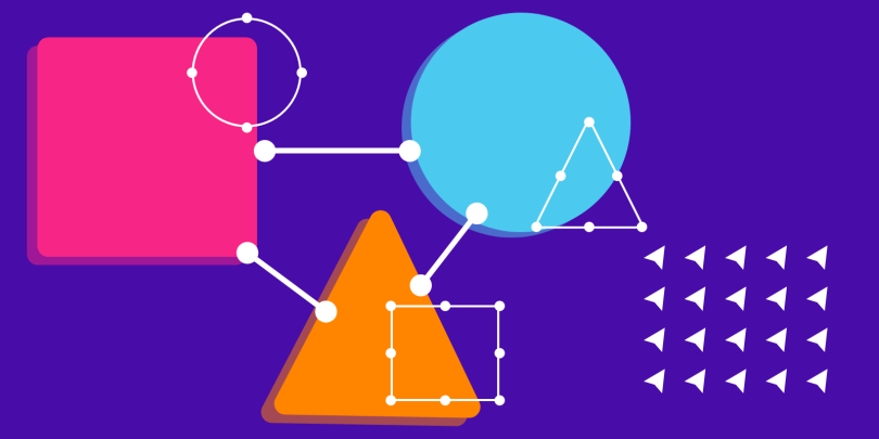 Remote whiteboarding icons and shapes.