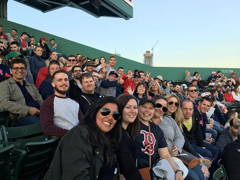 Dyntrace staff at a baseball game