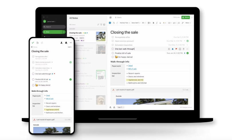 Evernote preview