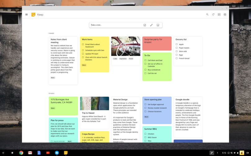 Google Keep preview