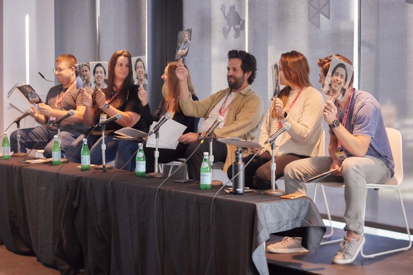 hologram team members at an event