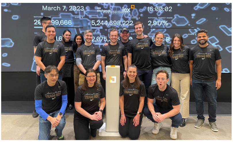 Group photo of IEX team members who ran the NYC Half Marathon