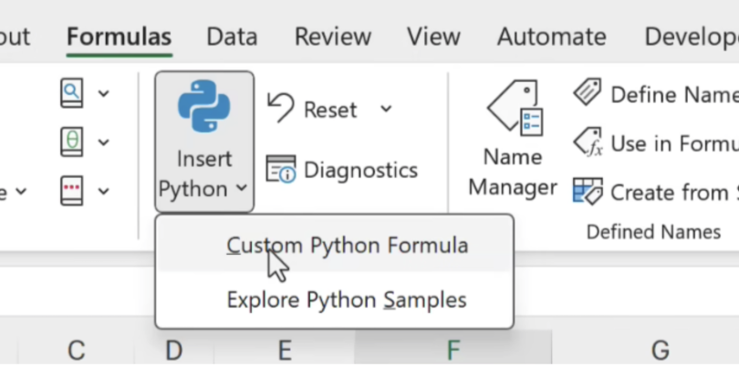 MS Excel navigation options