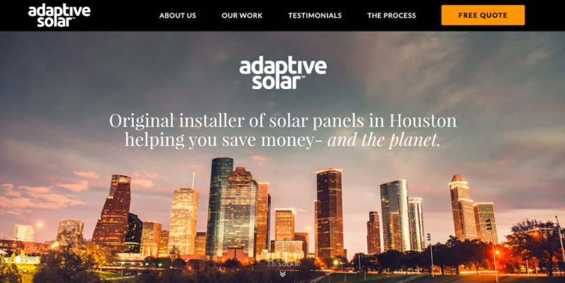 Adaptive Solar renewable energy companies Houston