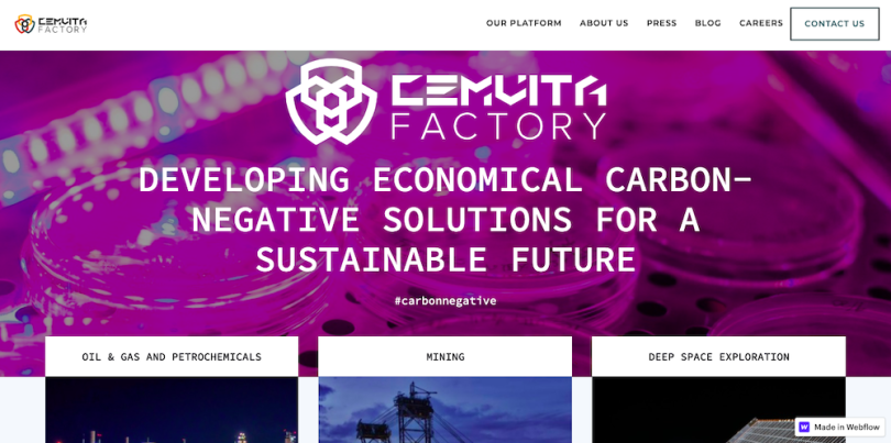 Cemvita Factory renewable energy companies Houston