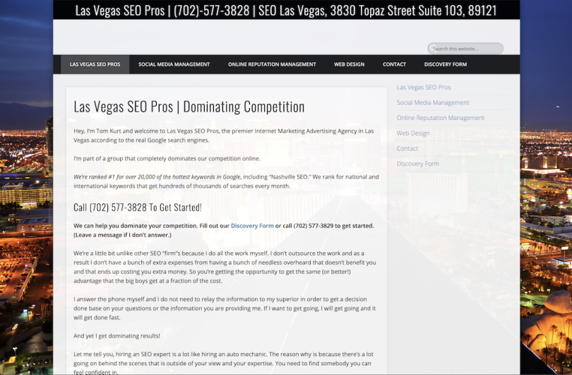 Las Vegas SEO Pros Las Vegas SEO company