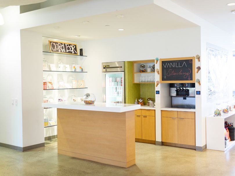 The card bar at Hallmark Labs' Santa Monica office