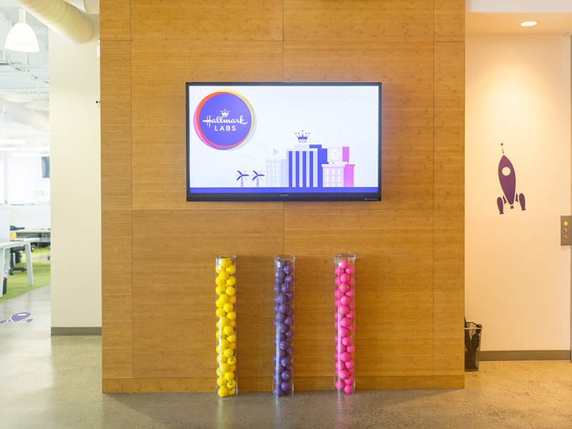 The Hallmark Labs lobby area